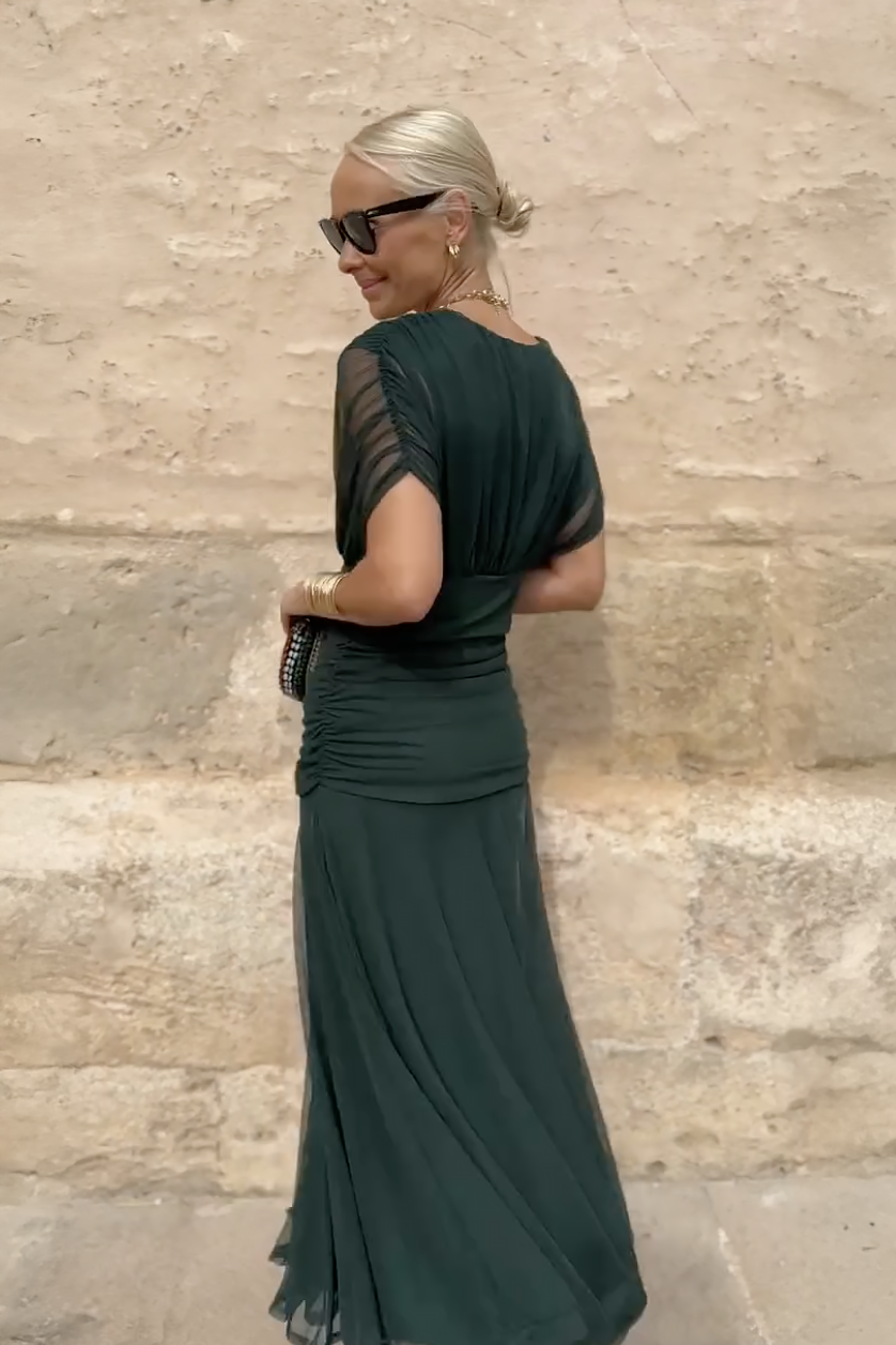 Esmeralda | Vestido largo elegante de fiesta con cuello en V