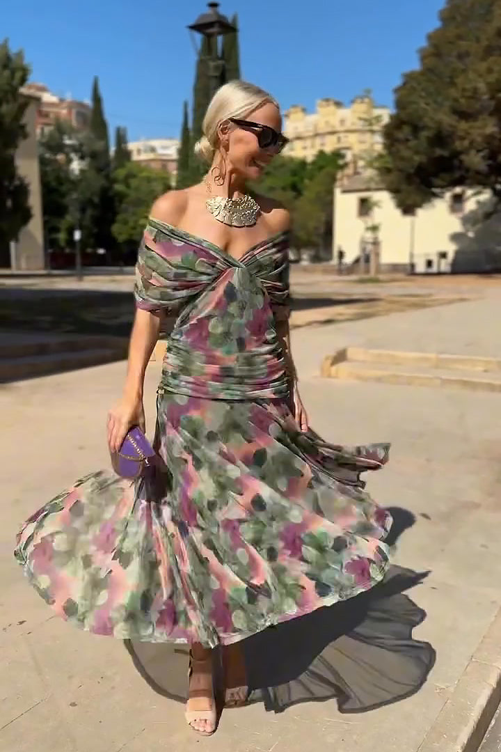 Esmeralda | Vestido largo elegante de fiesta con cuello en V
