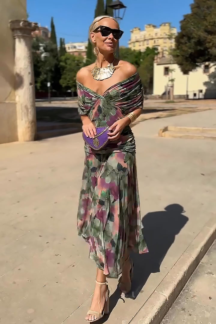 Esmeralda | Vestido largo elegante de fiesta con cuello en V