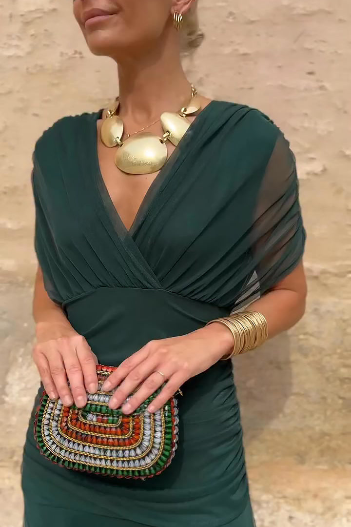 Esmeralda | Vestido largo elegante de fiesta con cuello en V