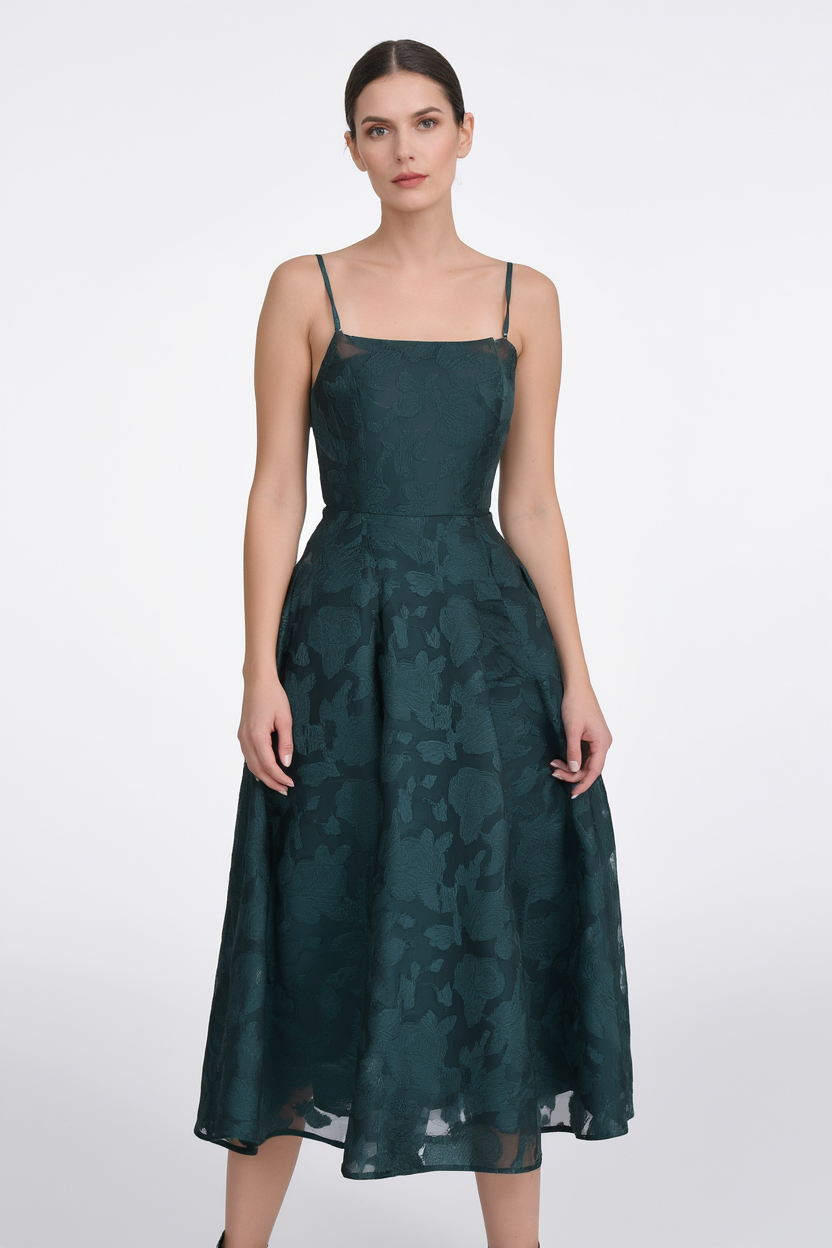 Alba | Vestido Largo Entallado con Diseño Elegante