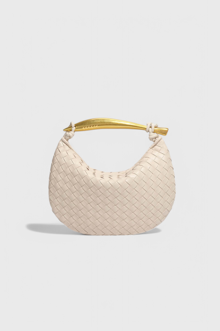 Gerda | Bolso Woven con Asa Dorada