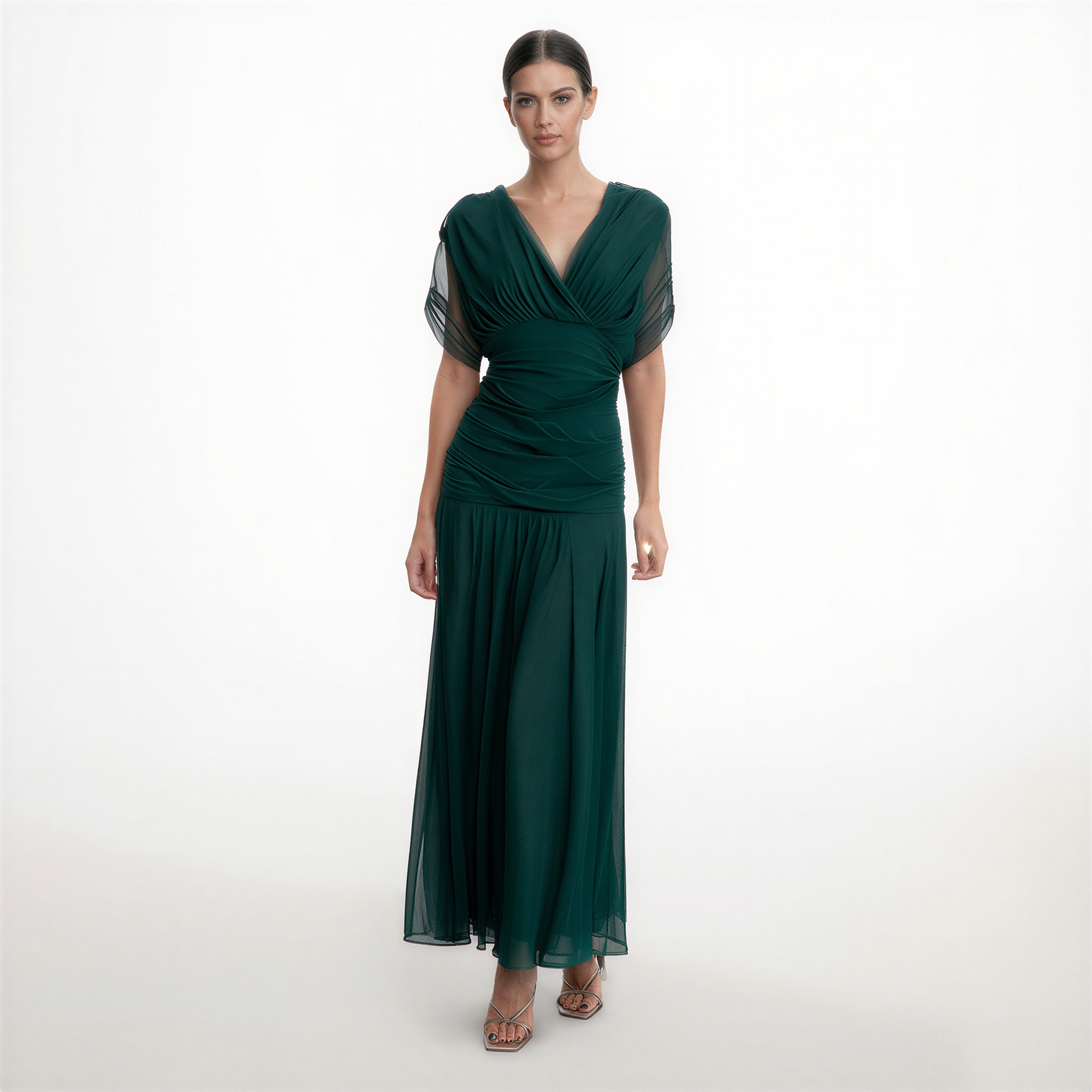 Esmeralda | Vestido largo elegante de fiesta con cuello en V