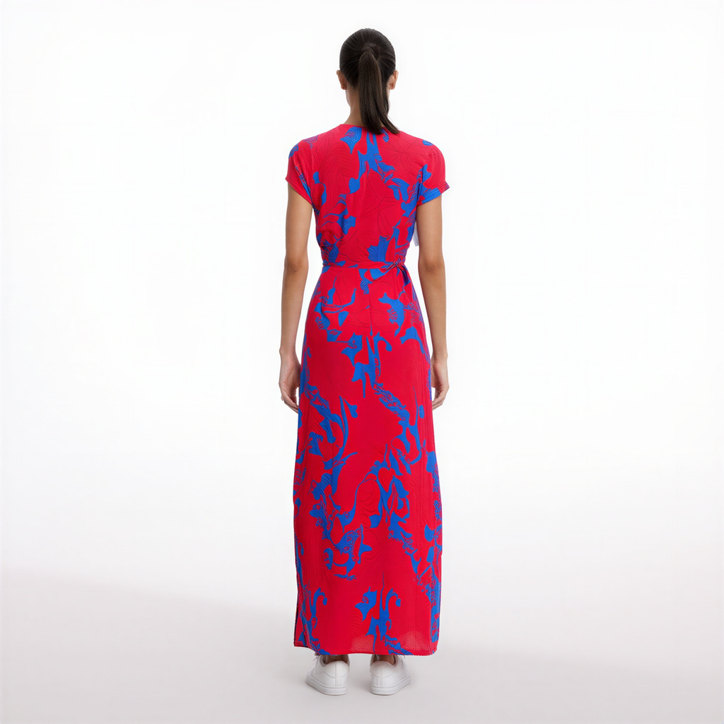 Elvira - Vestido elegante con escote en V y corte moldeador.