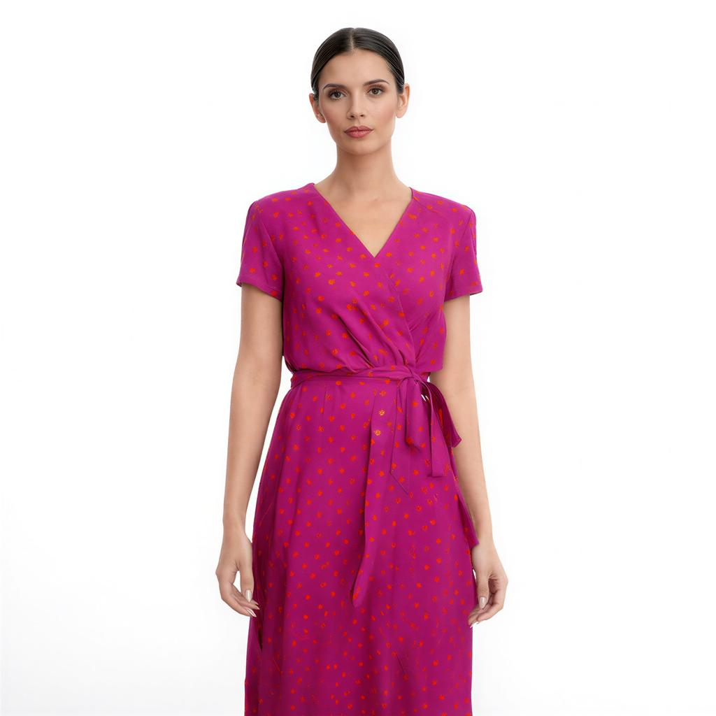 Elvira - Vestido elegante con escote en V y corte moldeador.