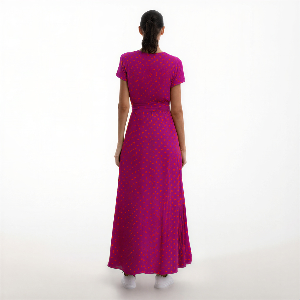 Elvira - Vestido elegante con escote en V y corte moldeador.